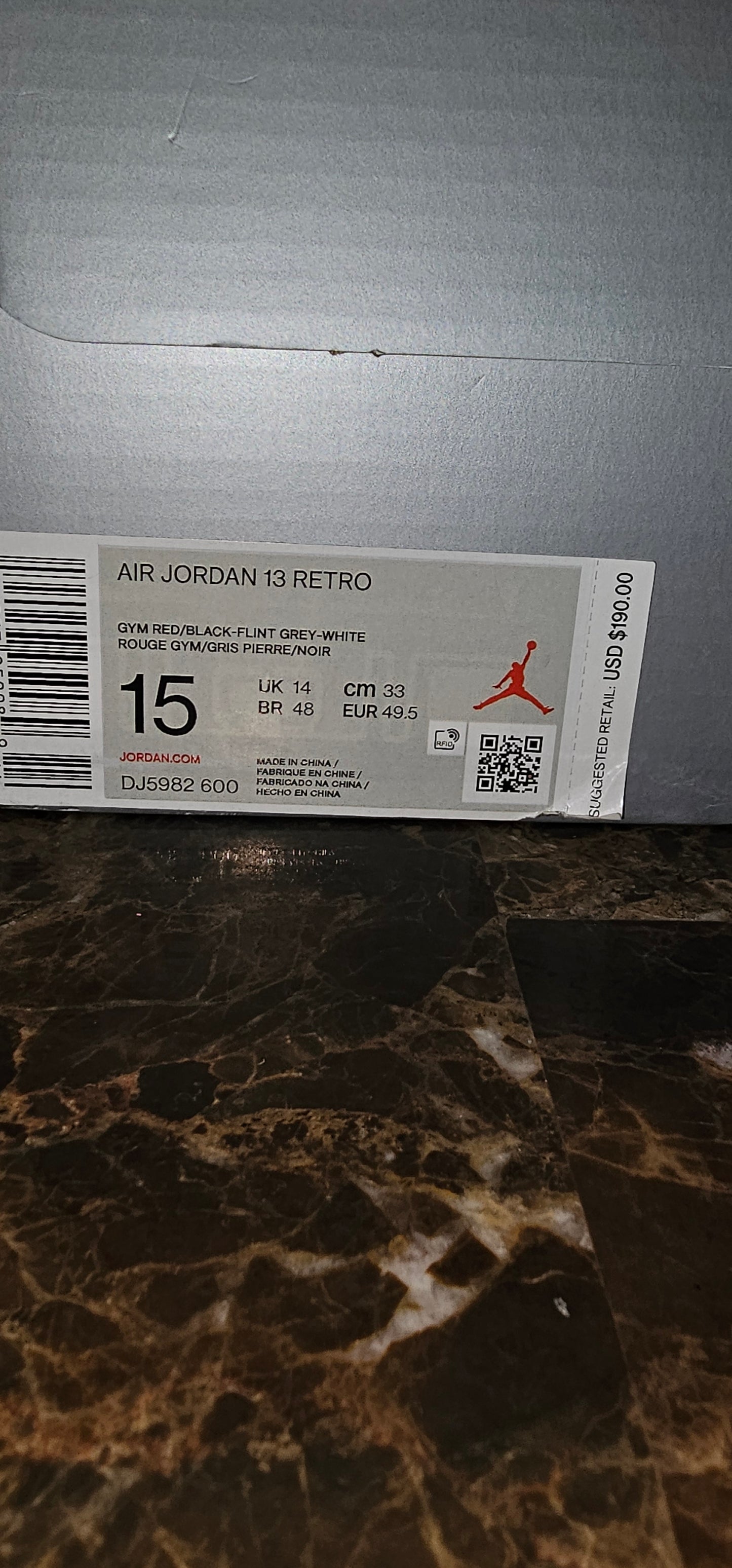 Jordan 13 Retro Gym Red Size 15 (Brand New) SKU: DJ5982-600