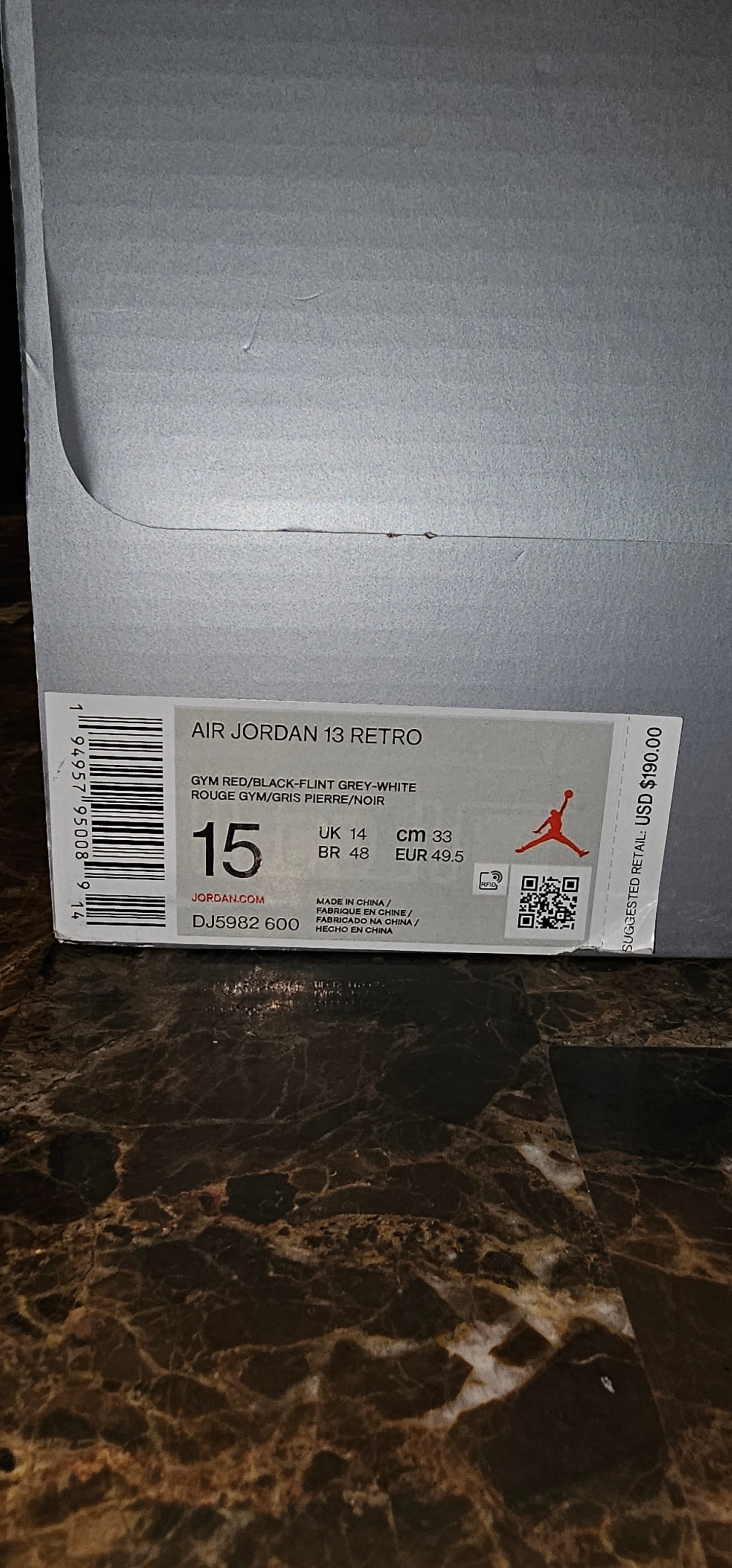Jordan 13 Retro Gym Red Size 15 (Brand New) SKU: DJ5982-600